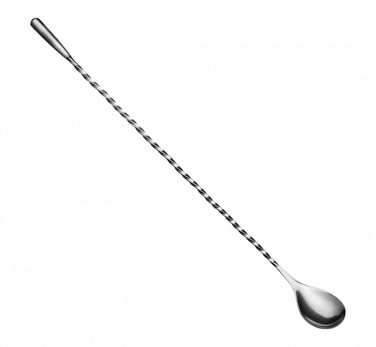 Silberfarbener teardrop Barlöffel - 39 cm lang 