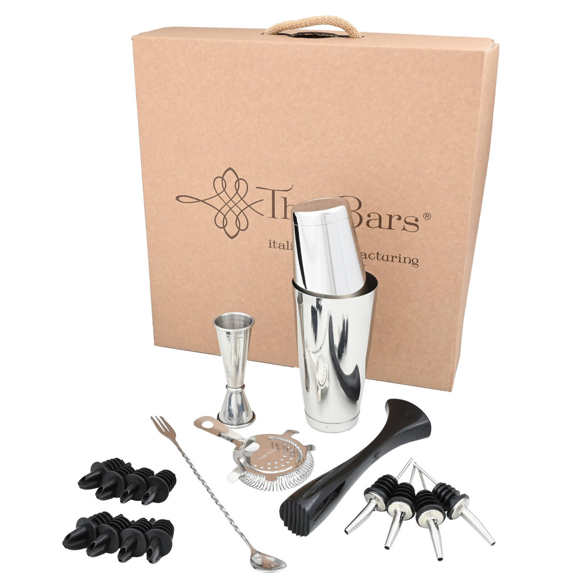 Cocktailset 18-teilig - Geschenkbox | Silber