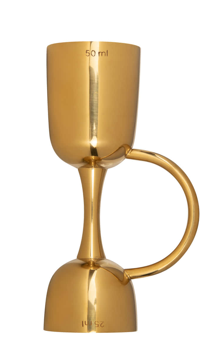 Goldenes Barmaß Coley Jigger mit Griff
