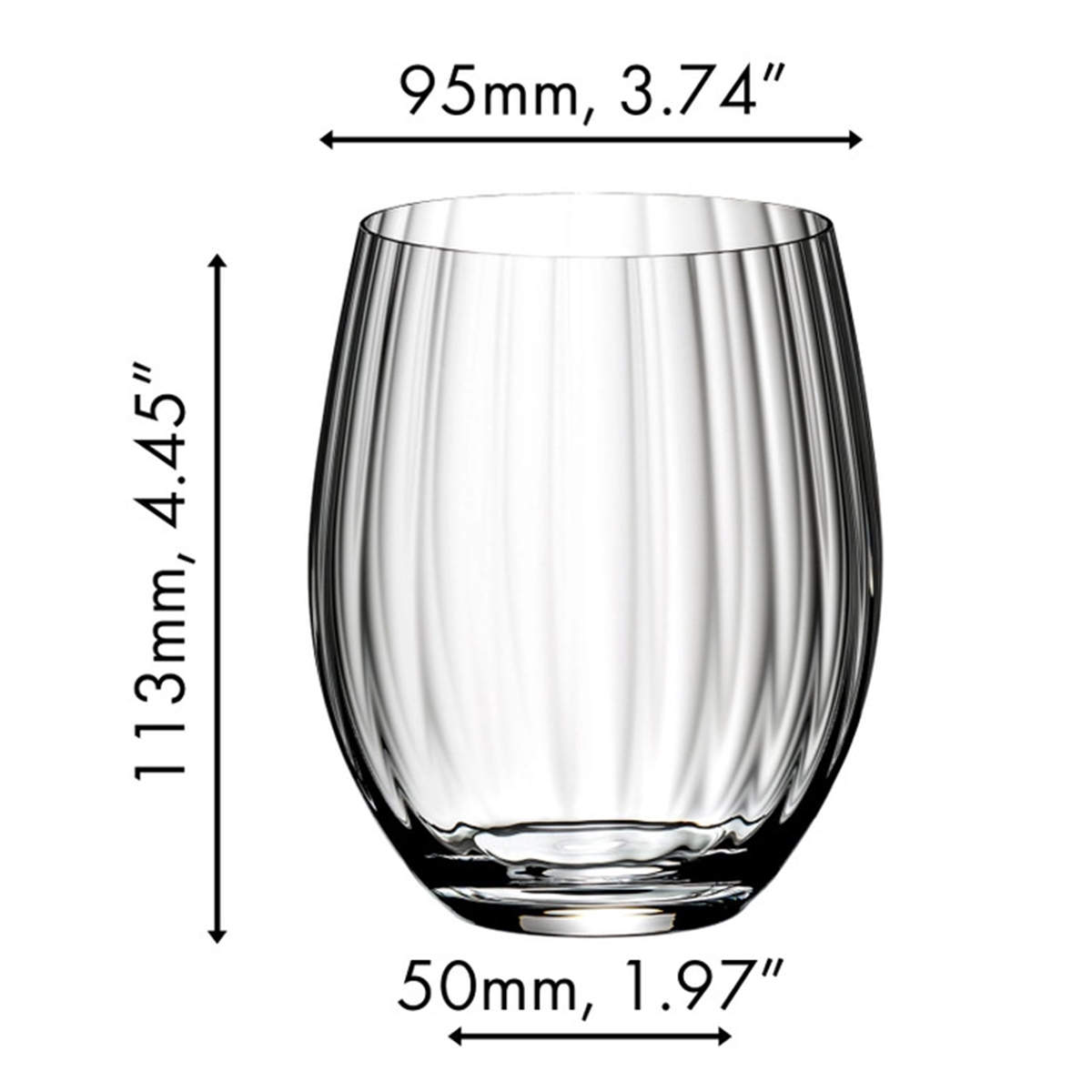 Longdrink Glas Optisch O | Tumbler Collection - Riedel | 580 ml (2 Stk)
