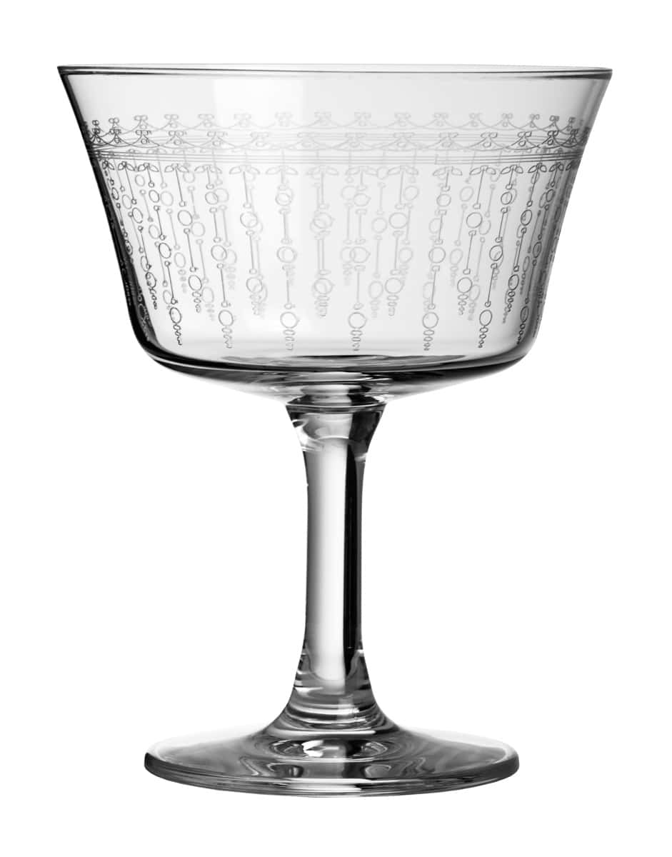 Cocktailglas Retro Fizz mit Verzierung