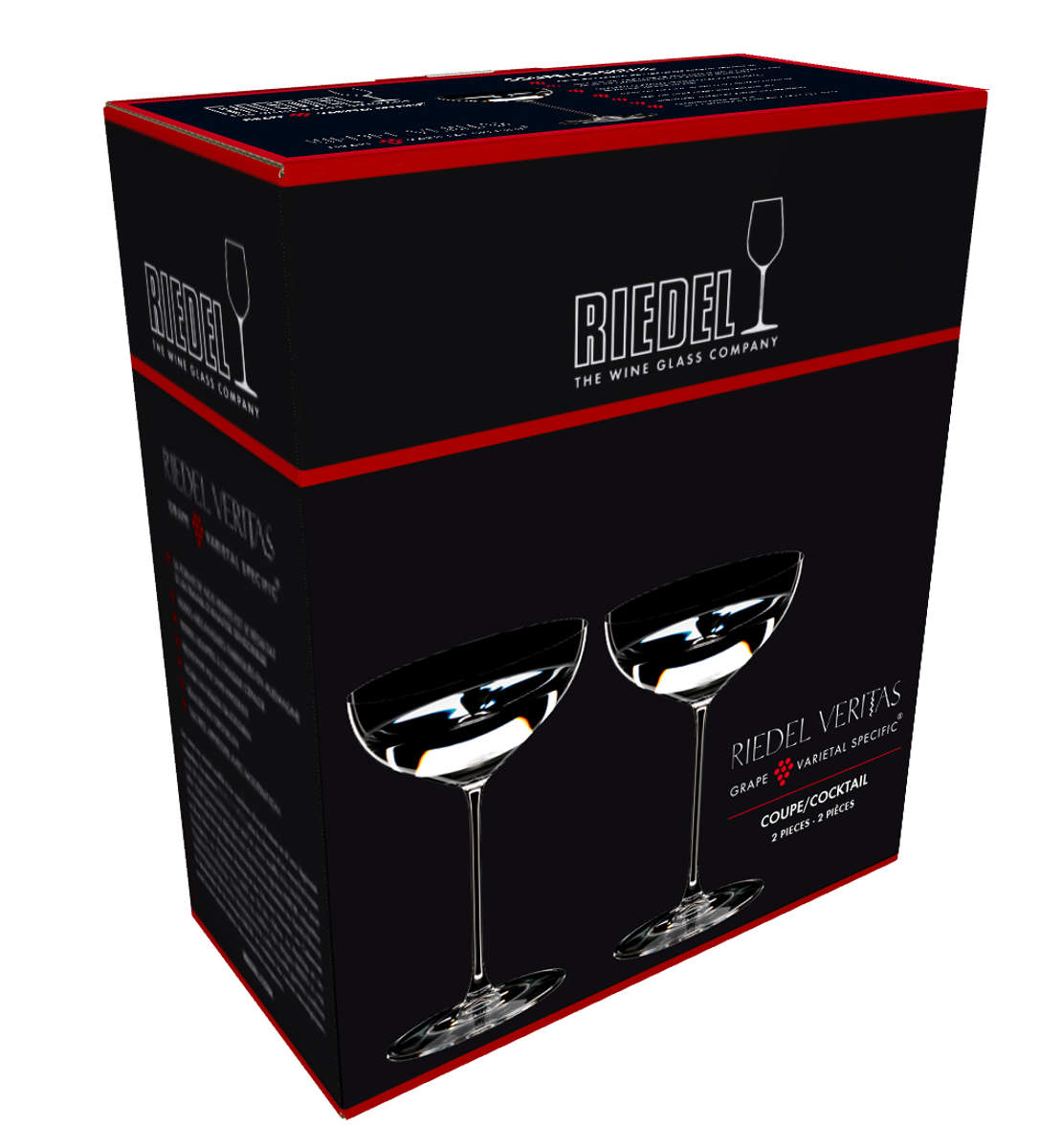 Karton der Riedel Glas Veritas Coupe Cocktailschale