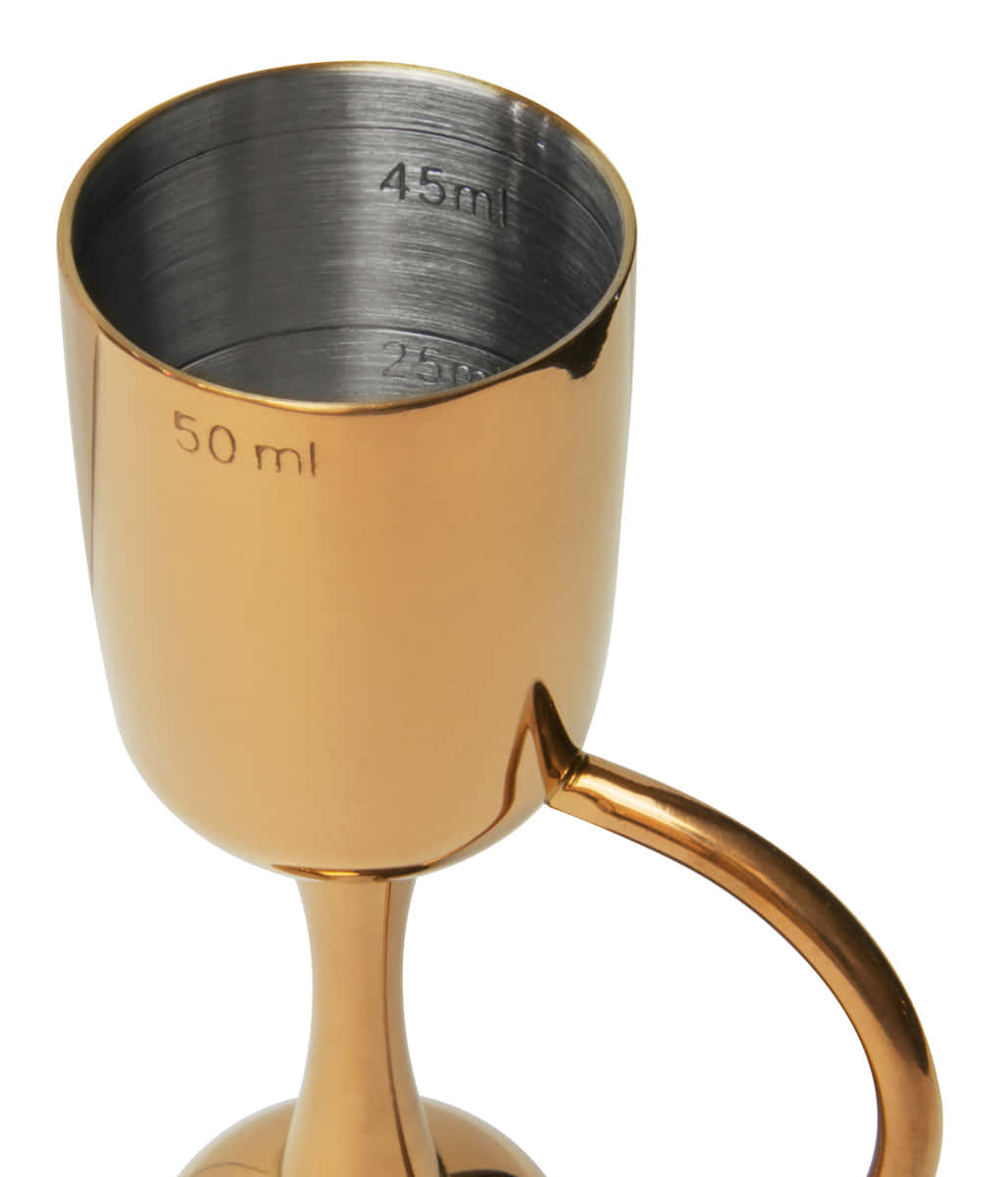 Rosegoldenes Cocktail Barmaß Coley Jigger, Messlinien 25 ml & 45 ml