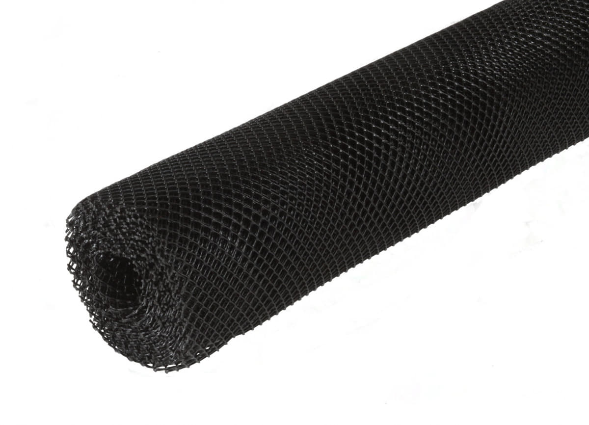 Schwarze Abtropfmatte mit 60 cm Breite als Meterware ist aufgerollt