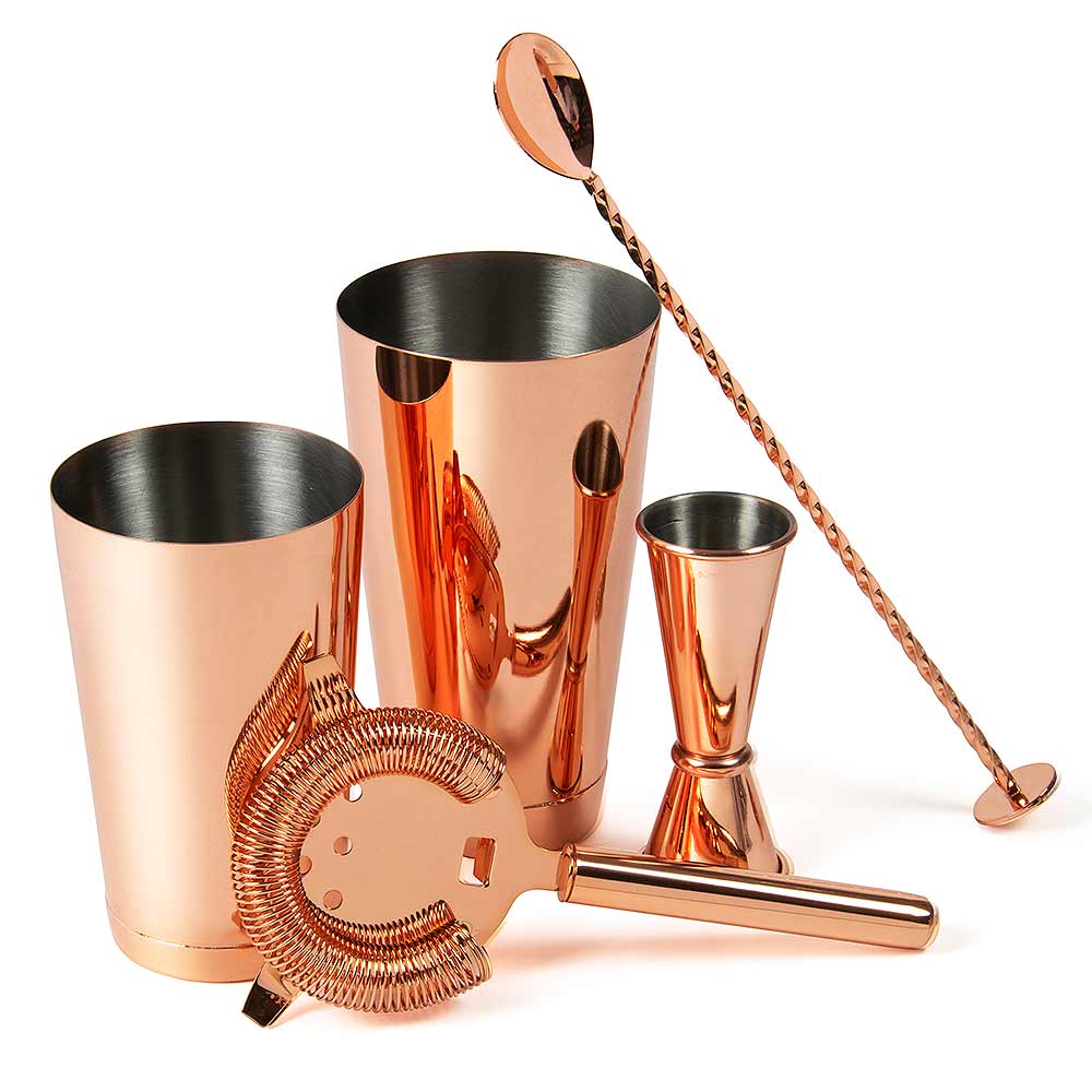 Kupferfarbenes Cocktailshaker Set von Urban Bar