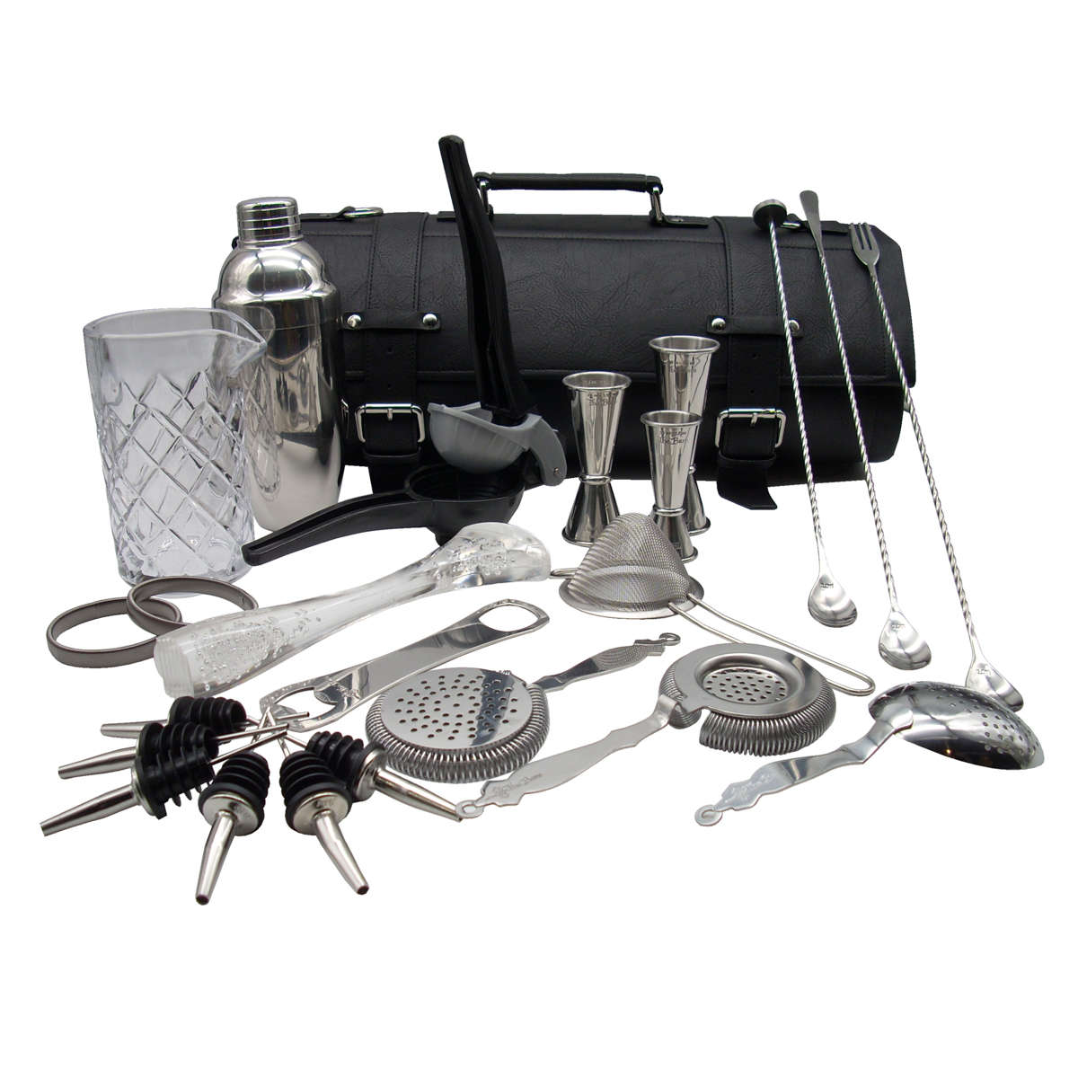 Barrolle mit Cocktail Shaker Set Deluxe | Schwarz 
