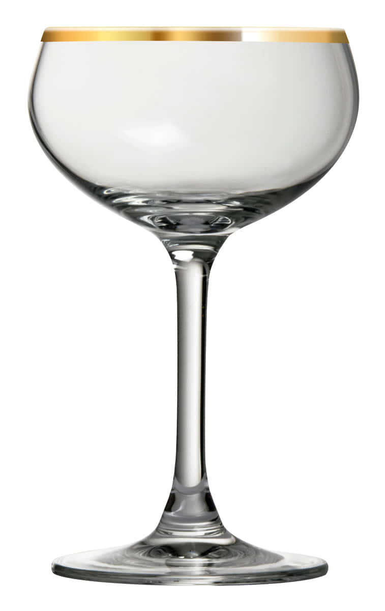 Retro Coupe Cocktailglas mit Goldrand