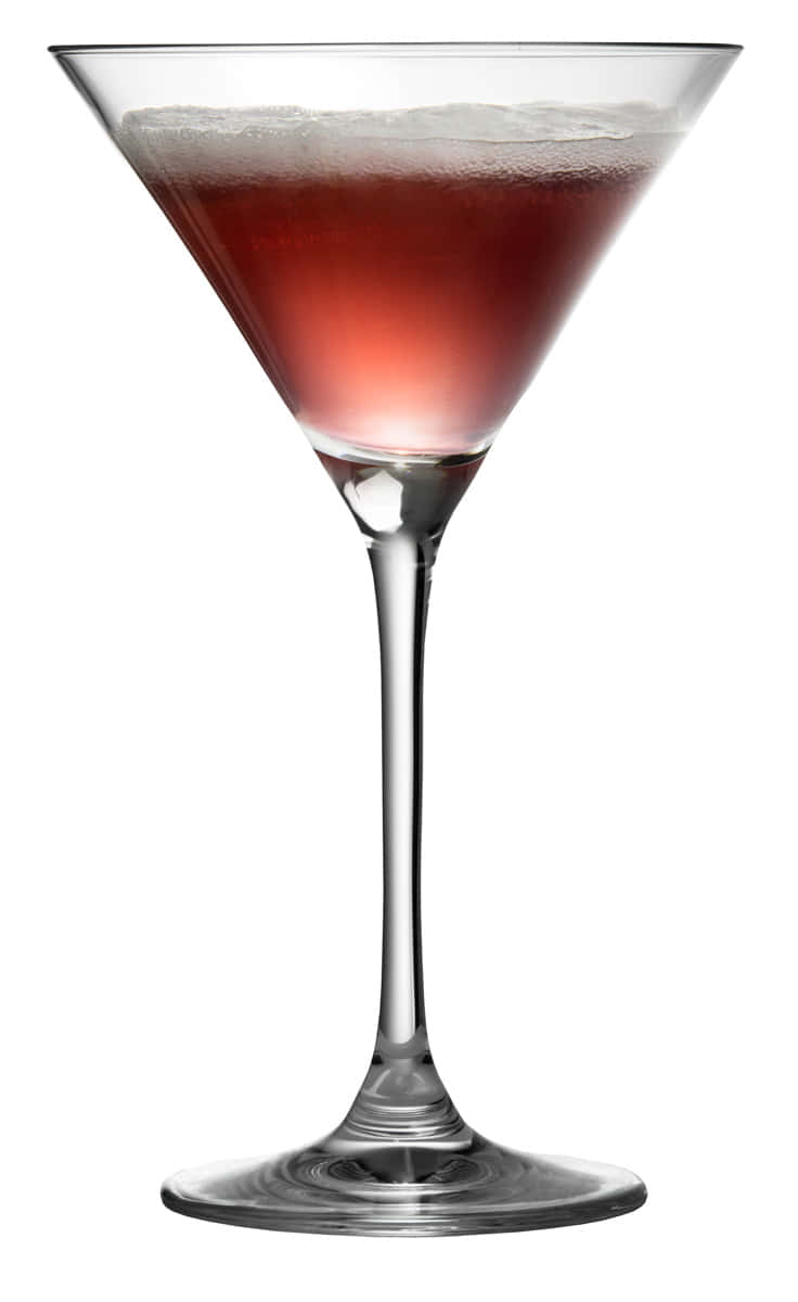 Martiniglas mit Manhattan Cocktail gefüllt