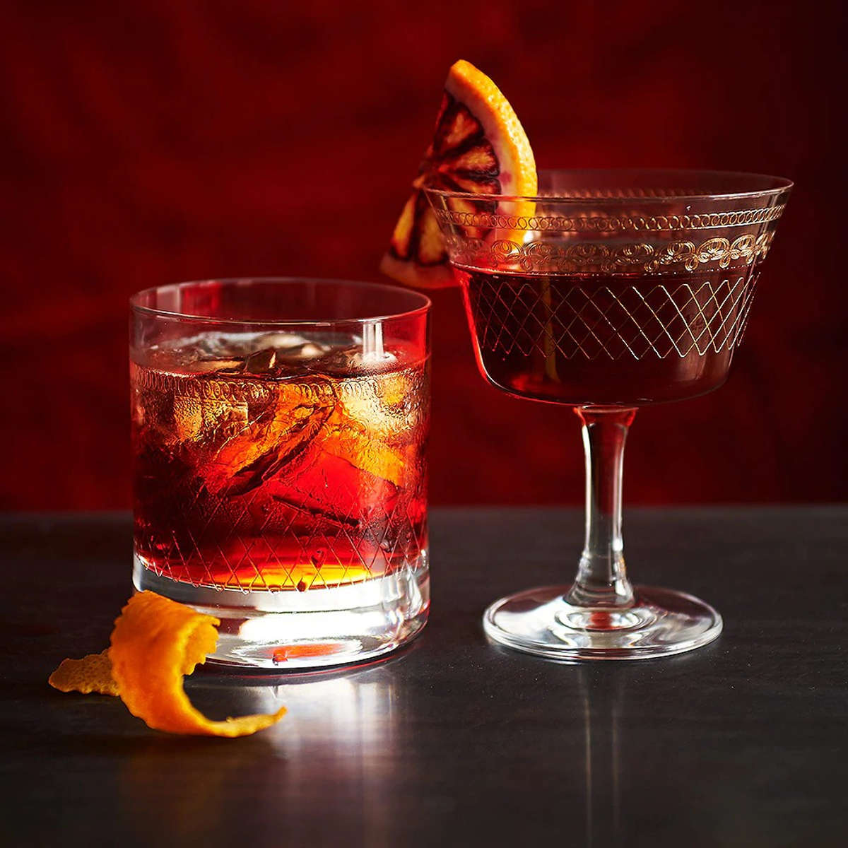 Retro Old Fashioned Tumbler | 1910er Verzierung - 300 ml Retro Old Fashioned Tumbler | 1910er Verzierung - 300 ml