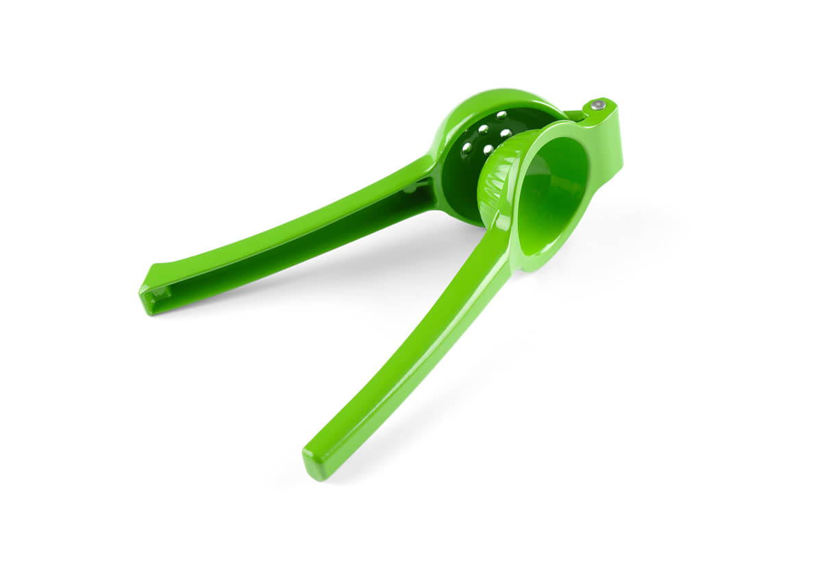 Handsaftpresse Klein | Limette Grüne Zitruspresse von der Seite gesehen