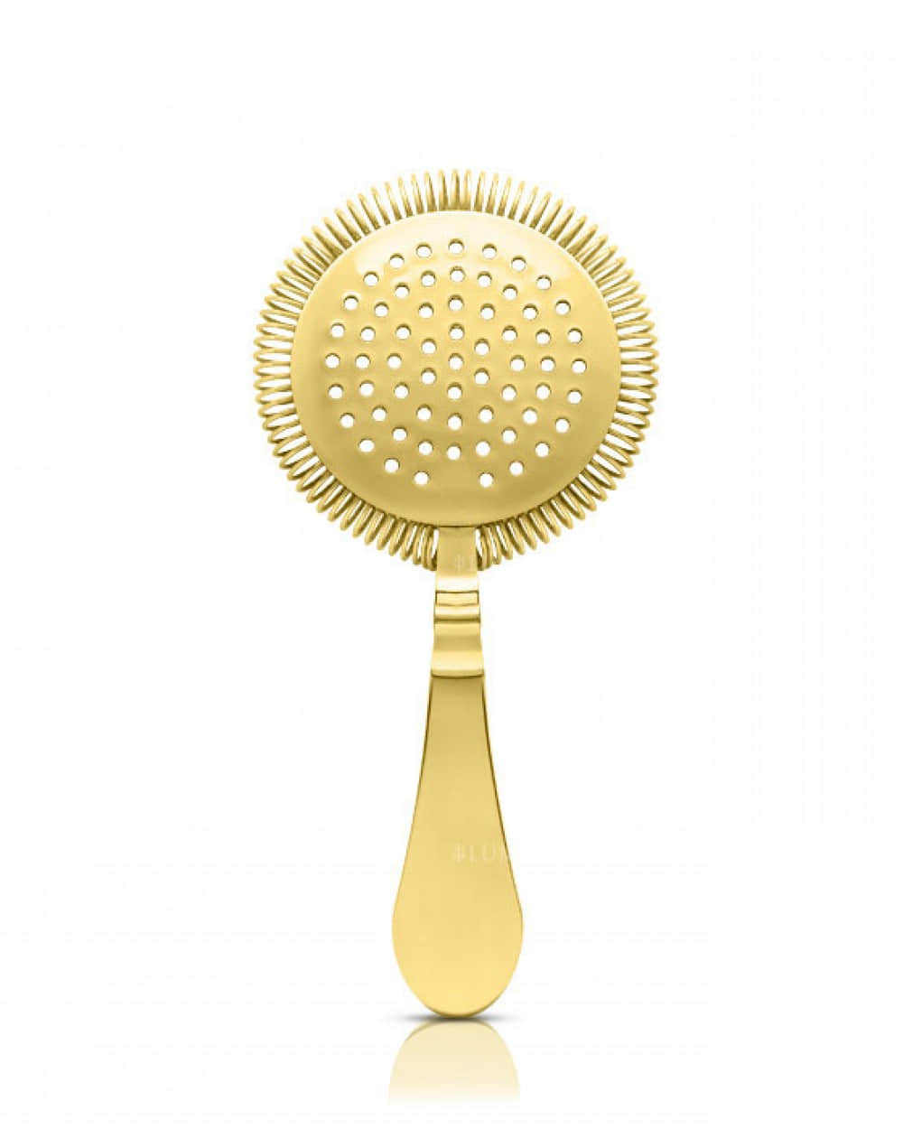 Goldenes Barsieb für Cocktails, Rückseite