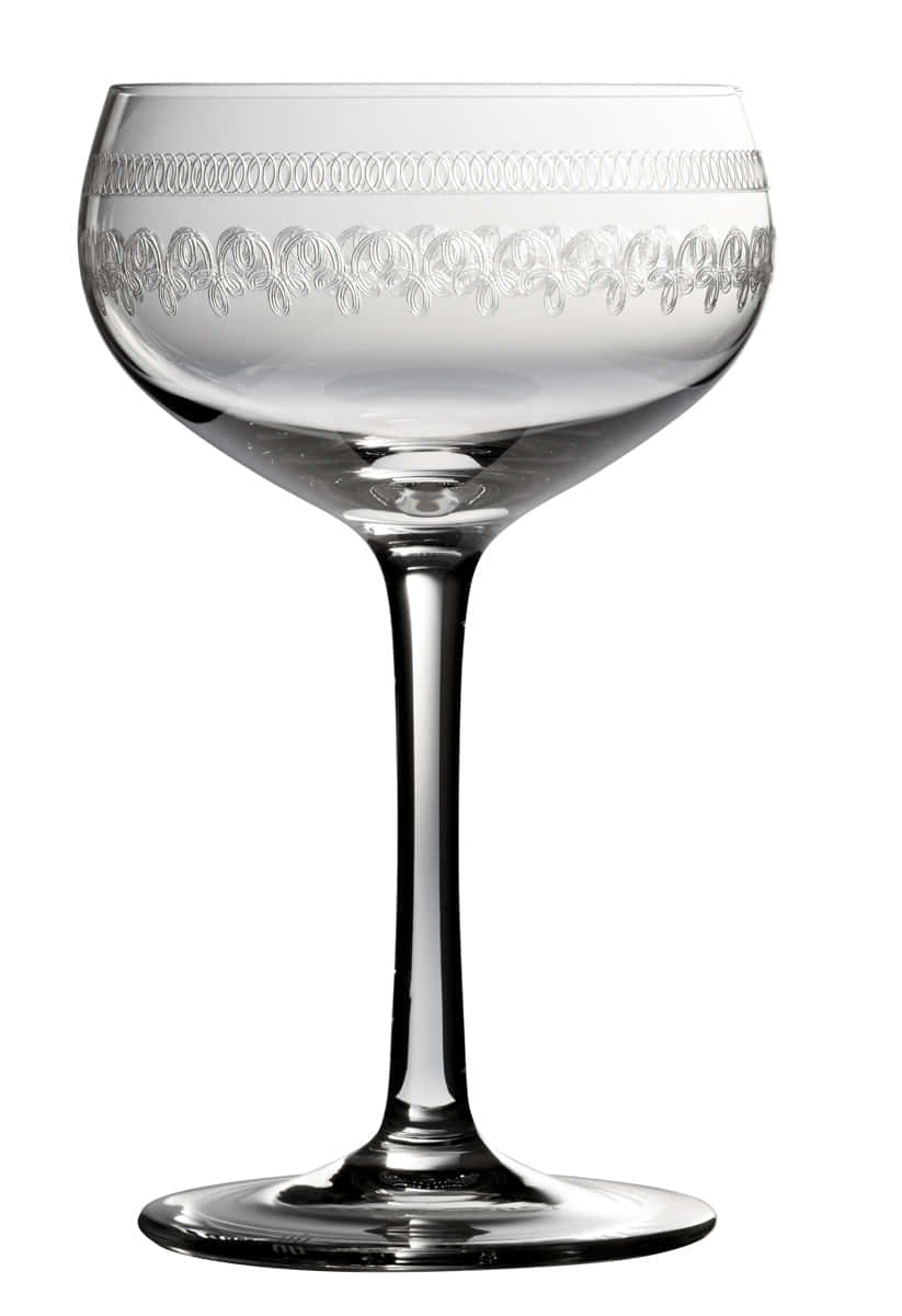 Retro Coupe Cocktailglas mit Verzierung