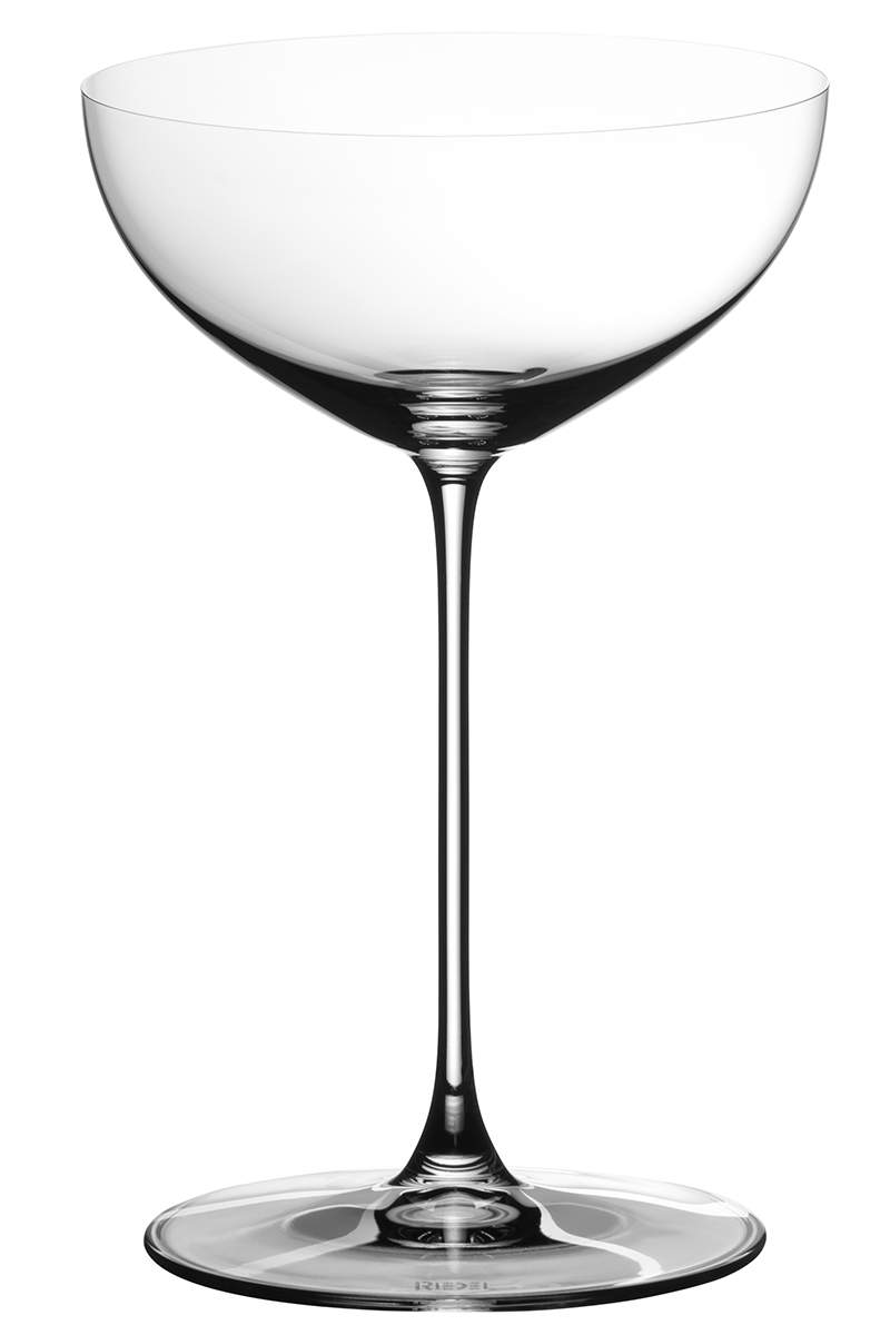 Leere Riedel Glas Veritas Coupe Cocktailschale