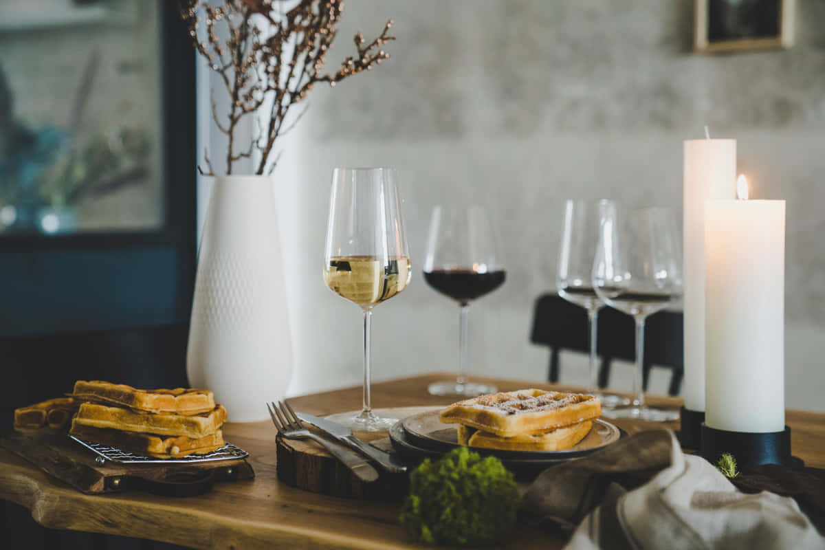 Gedeckter Tisch mit Weingläsern Verbelle Vervino von Schott Zwiesel