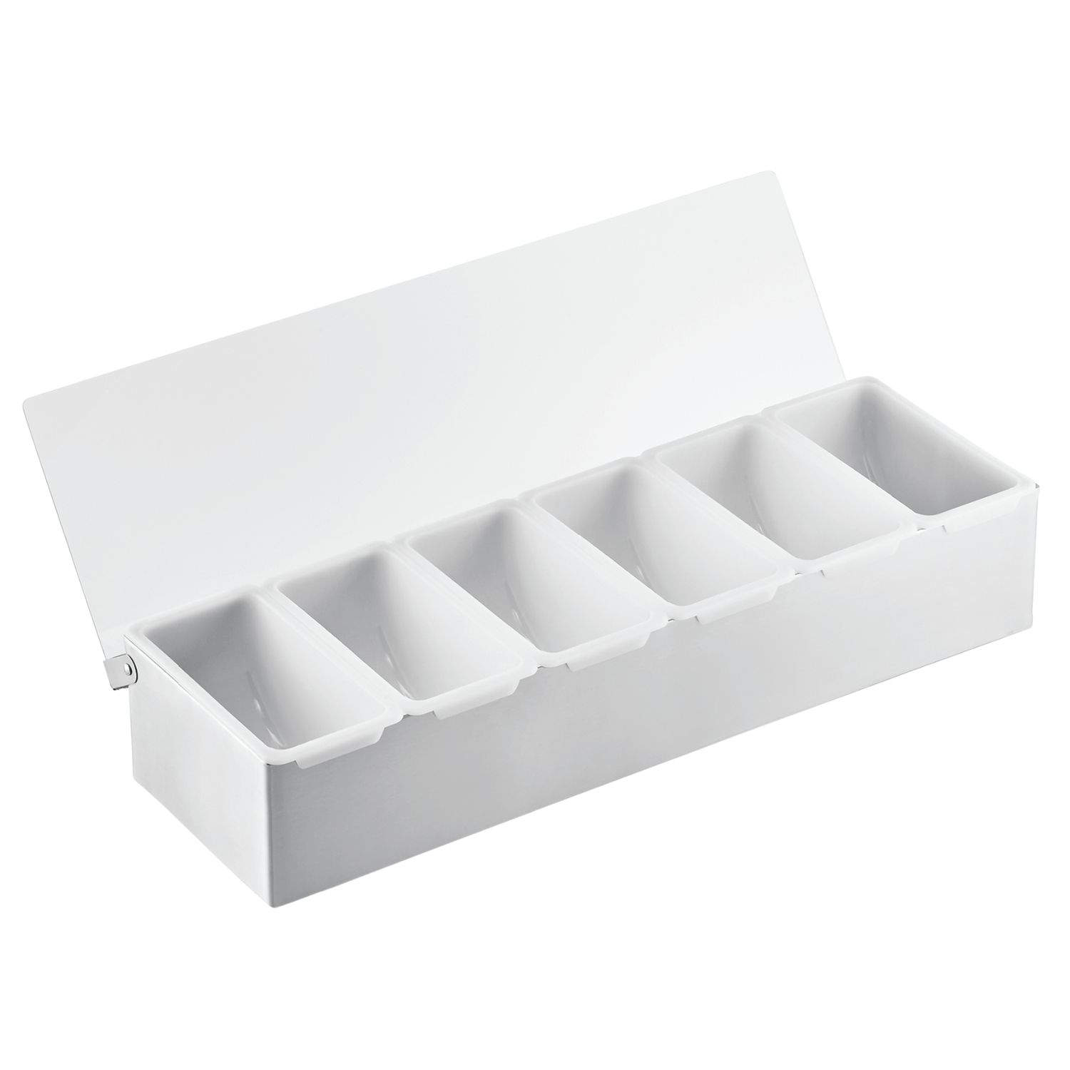 Zutatenbehälter mit Deckel | Edelstahl - 6 Fächer