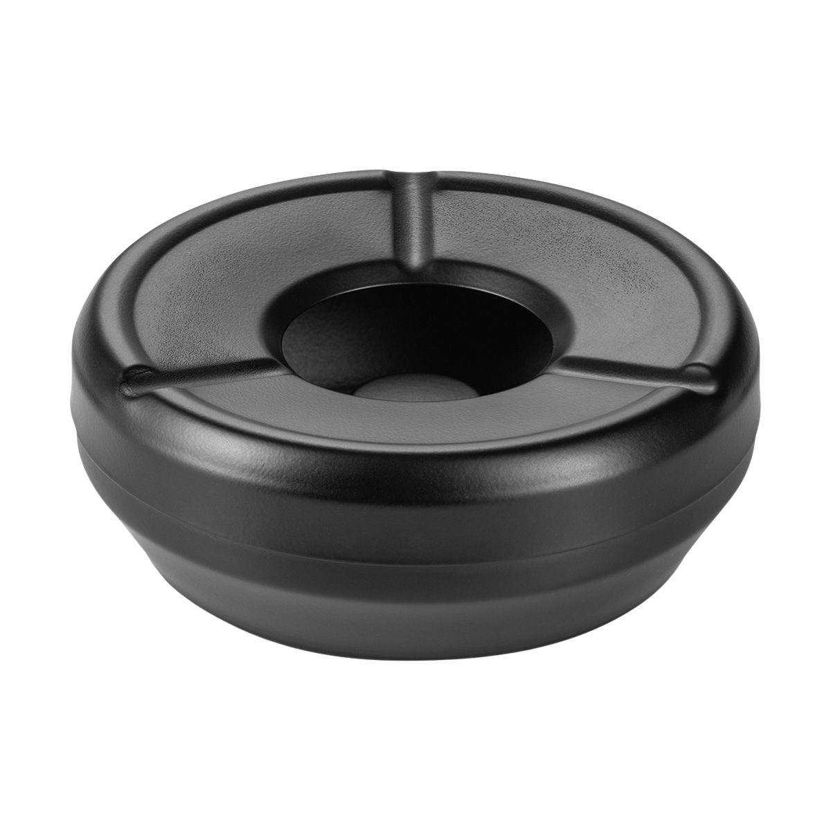 Windaschenbecher Edelstahl - stapelbar | schwarz - Ø 12 cm