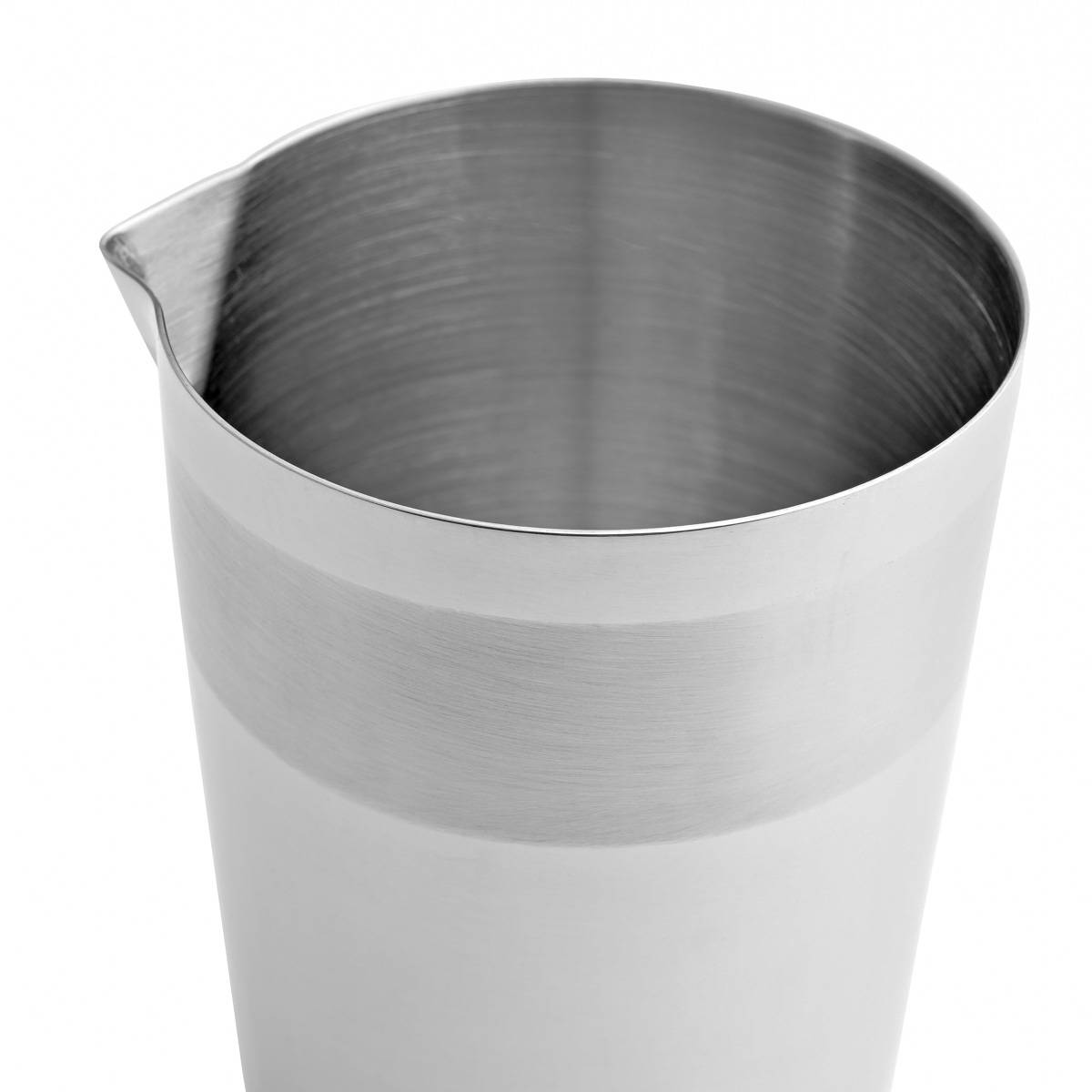 Edelstahl Rührglas - gebürsteter Zierring | 500 ml Edelstahl Rührglas - gebürsteter Zierring | 500 ml