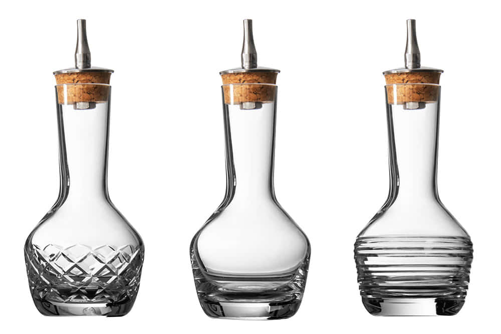 Bitterflaschen für Cocktail-Bitter mit  drei Designs