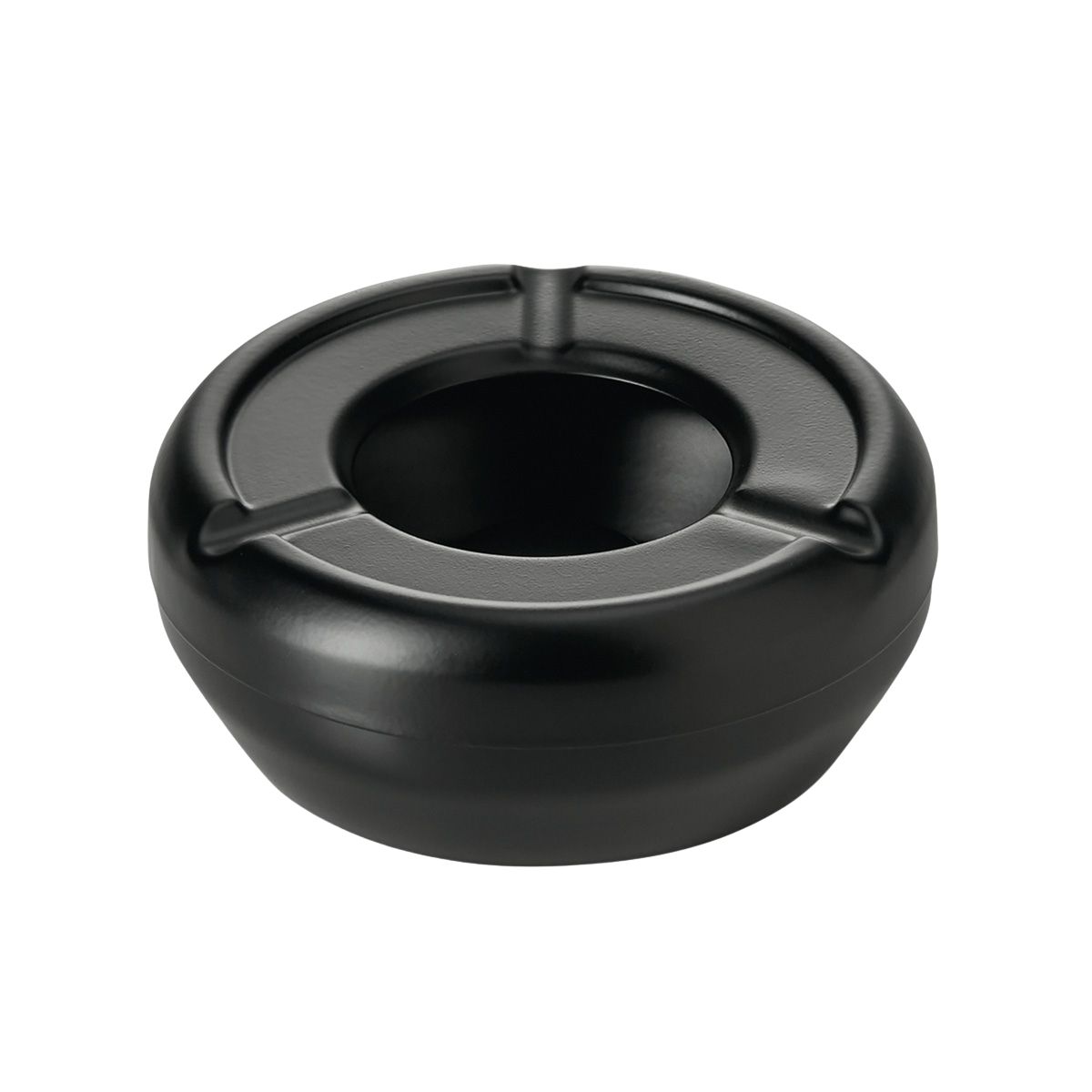 Windaschenbecher Edelstahl - stapelbar | schwarz - Ø 9,5 cm