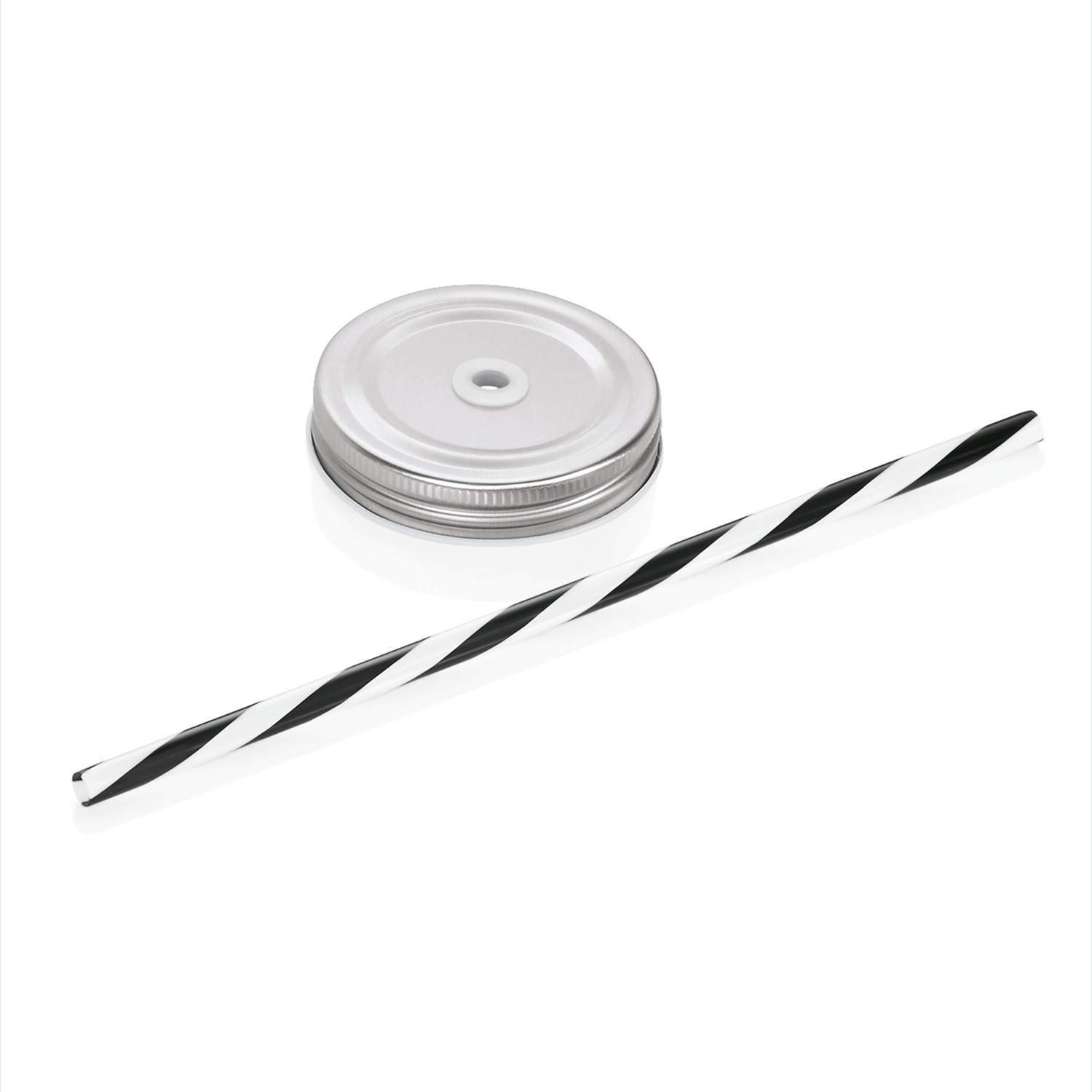 Deckel mit Trinkhalm - für Drinking Jar  (6 Stk)