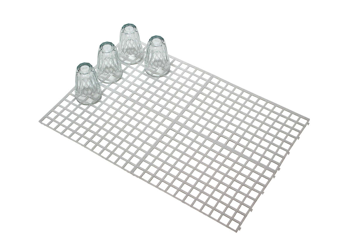 Weiße Gläserabtropfmatten in 20x30 cm Größe