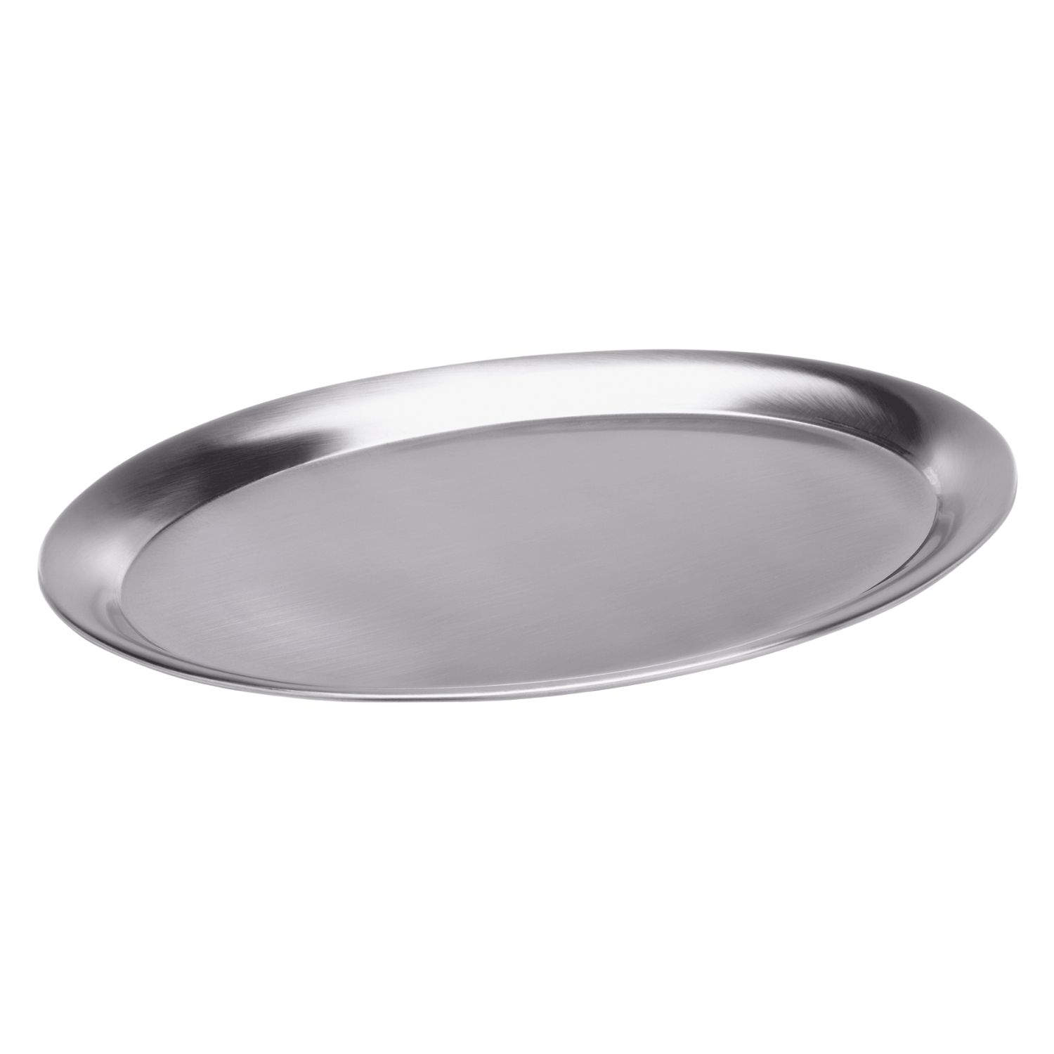 Serviertablett oval - Edelstahl matt | 23 x 17 cm