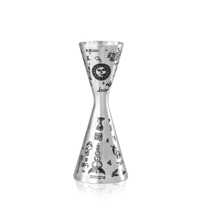 Cocktail Jigger mit Afrodite Tattoo Verzierung für 30 ml und 45 ml Cocktail Jigger mit Afrodite Tattoo Verzierung für 30 ml und 45 ml