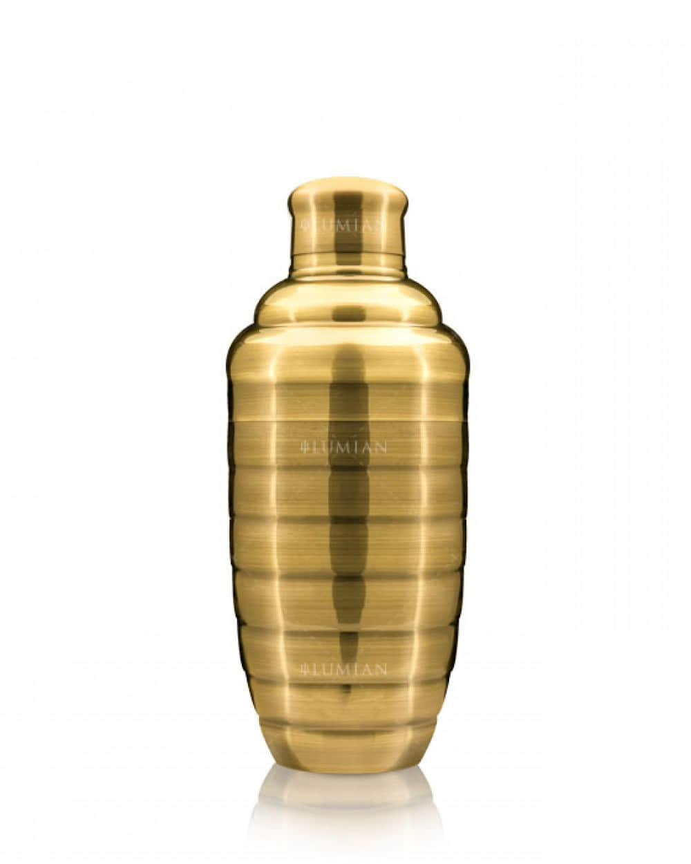 Dreiteiliger Cocktailshaker Bomber in Bronze
