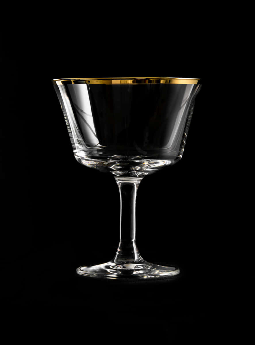 Cocktailglas Retro Fizz | Goldrand - 200 ml Fizz Cocktailglas mit Goldrand