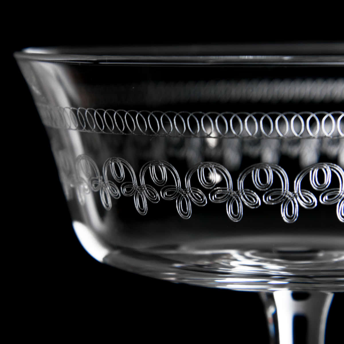 Cocktailglas Retro Fizzio | 1910er Verzierung - 260 ml Details der Verzierung von Cocktailglas Retro Fizzio