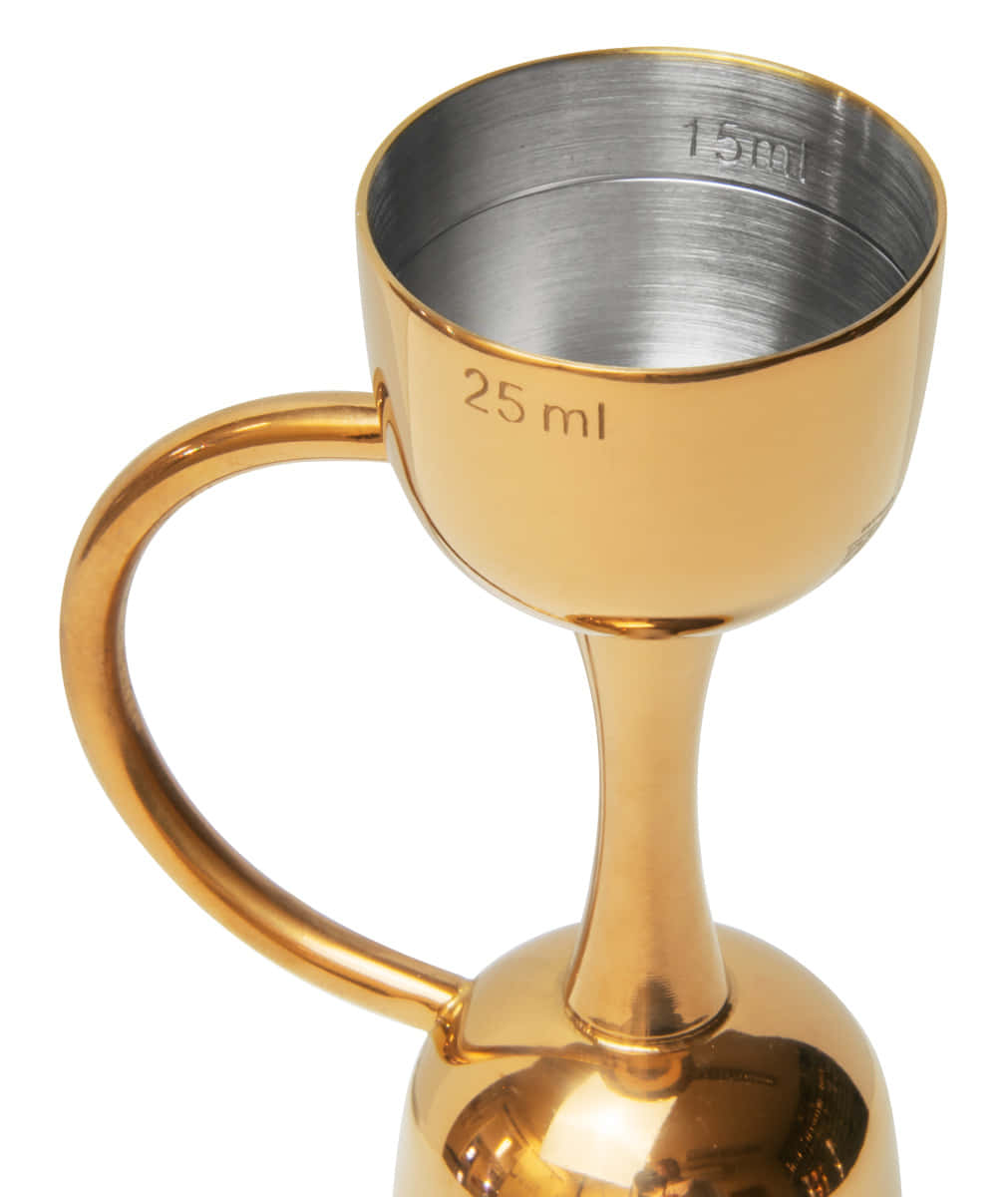 Rosegoldenes Cocktail Barmaß Coley Jigger, Messlinie 15 ml