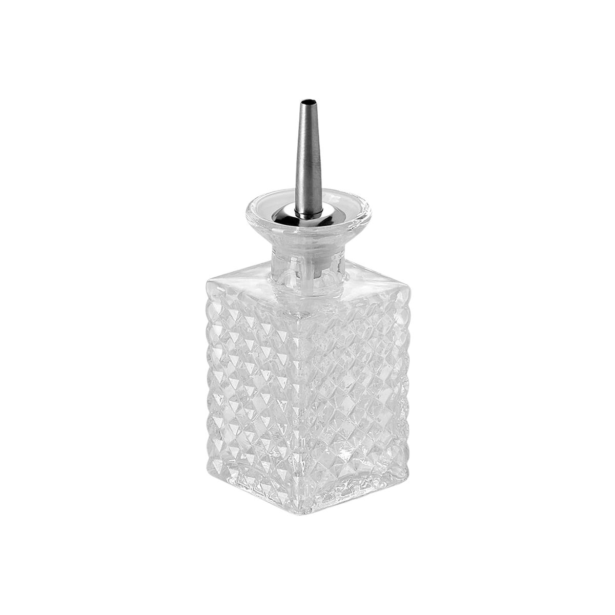 Bitterflasche - Karomuster | viereckig - 130 ml