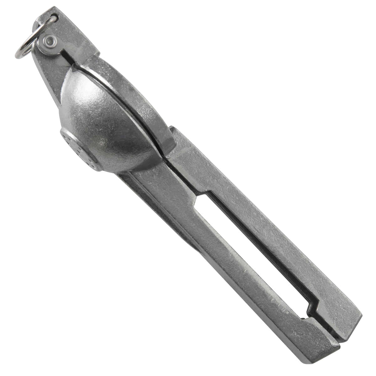 Seitenansicht Zitronenpresse Mexican Elbow aus Aluminium