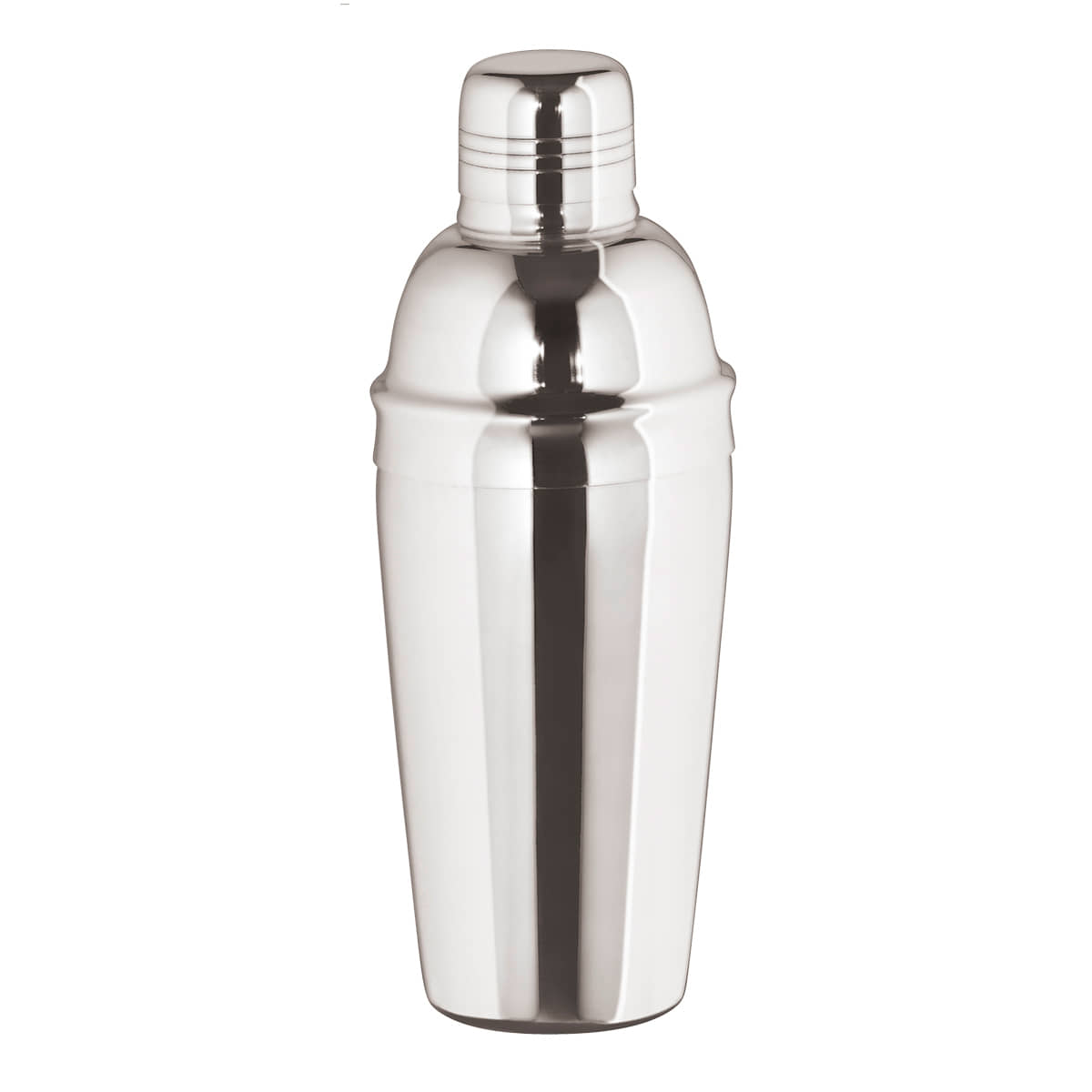 Dreiteiliger Cocktailshaker in Silber mit 750 ml Volumen