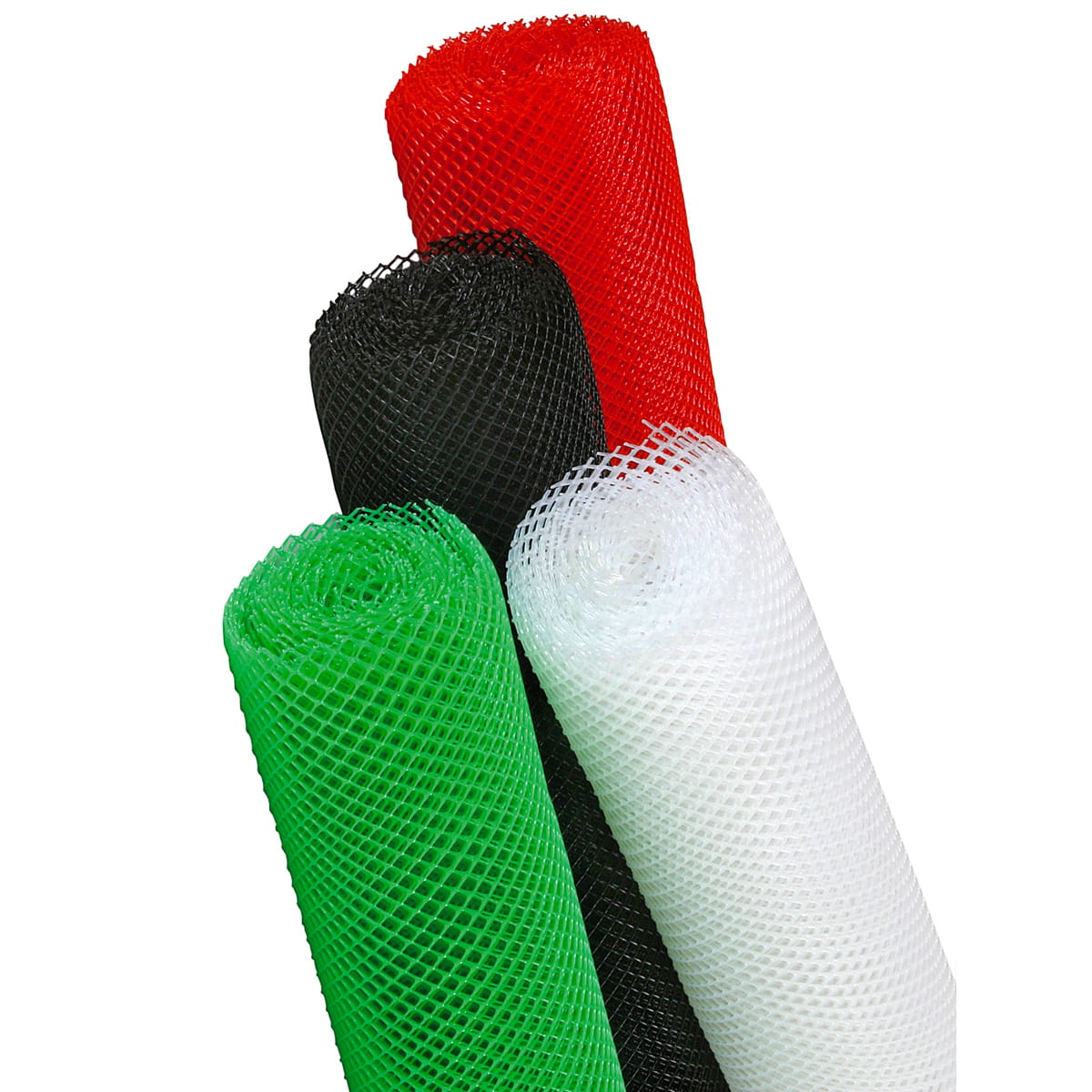 4 Rollen Gläserabtropfmatten in Schwarz, Weiß, Rot und Grün