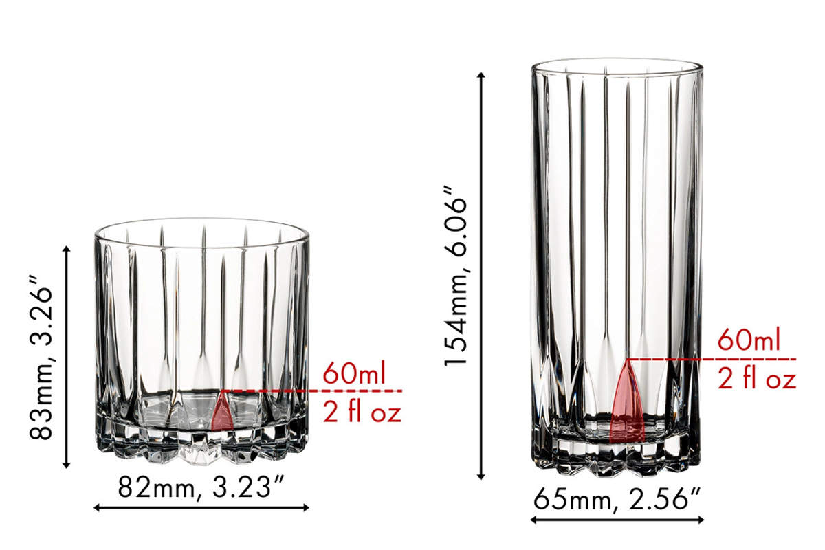 Rocks Glas + Highball Glas - Vorteilsset 4 + 4 Stück  | Drink Specific Glasware - Riedel Bar