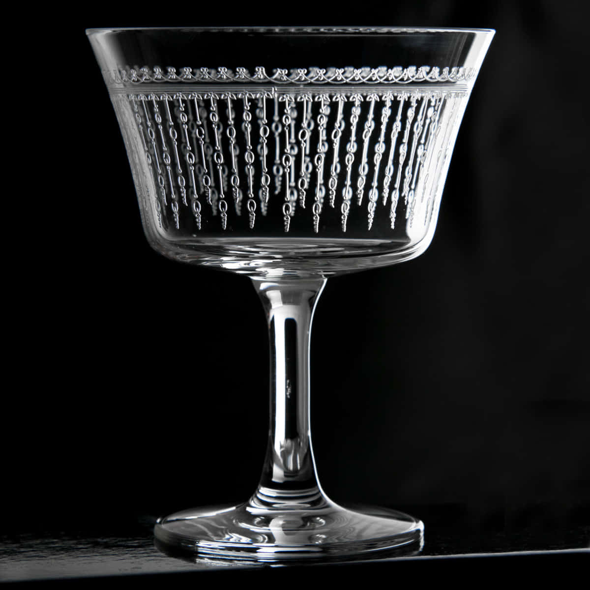 Cocktailglas Retro Fizz mit Verzierung