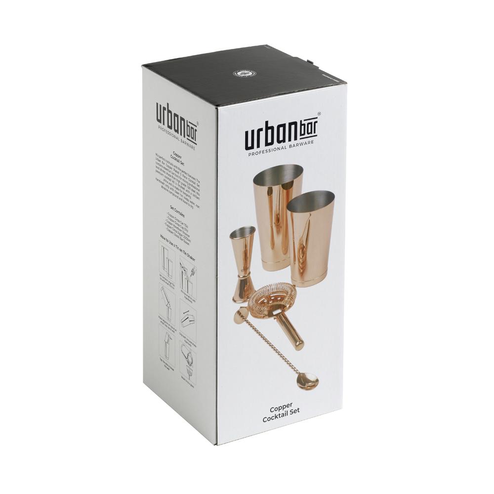 Geschenkbox kupferfarbenes Cocktailshaker Set