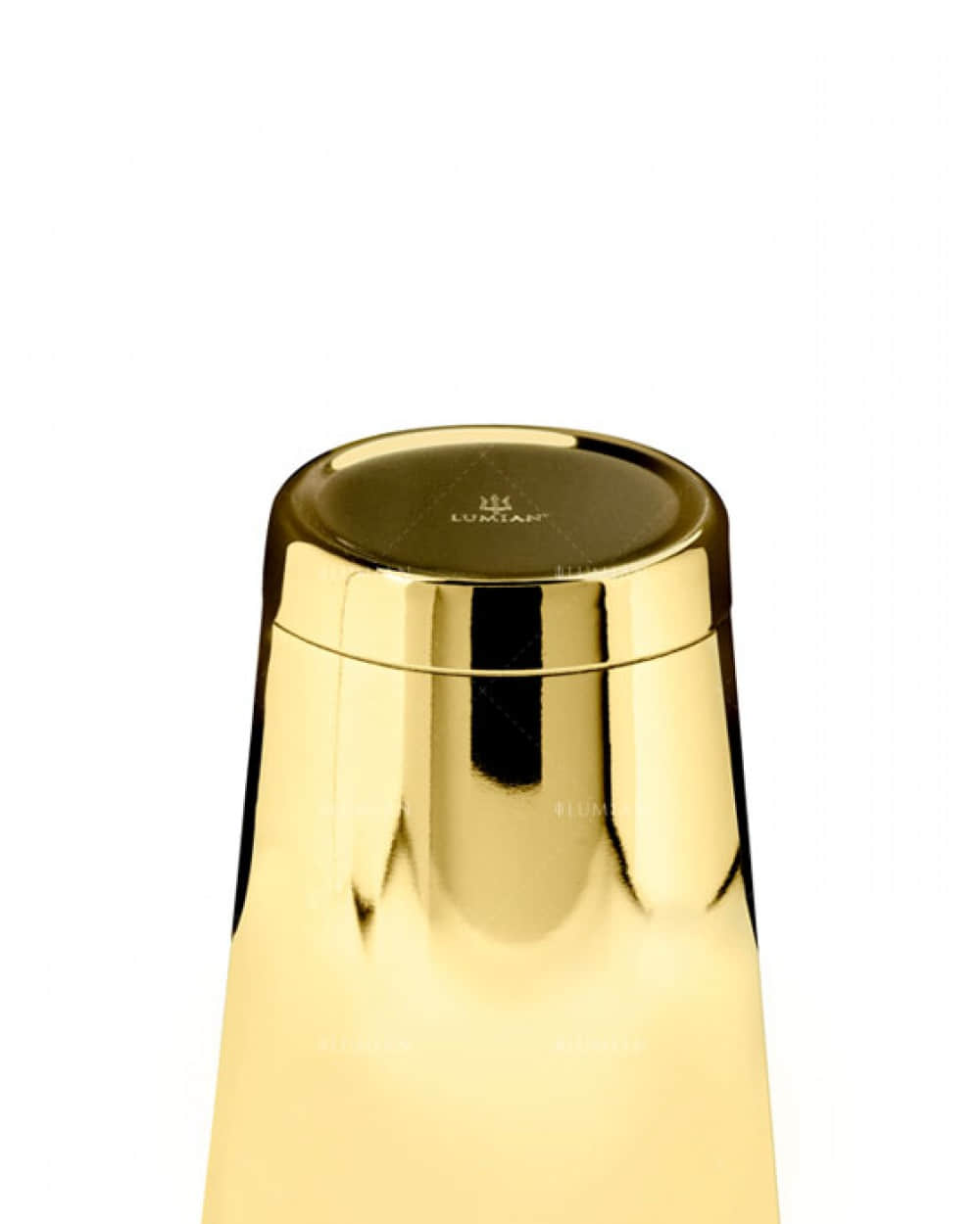 Bodenkappe von goldenem Cocktailshaker