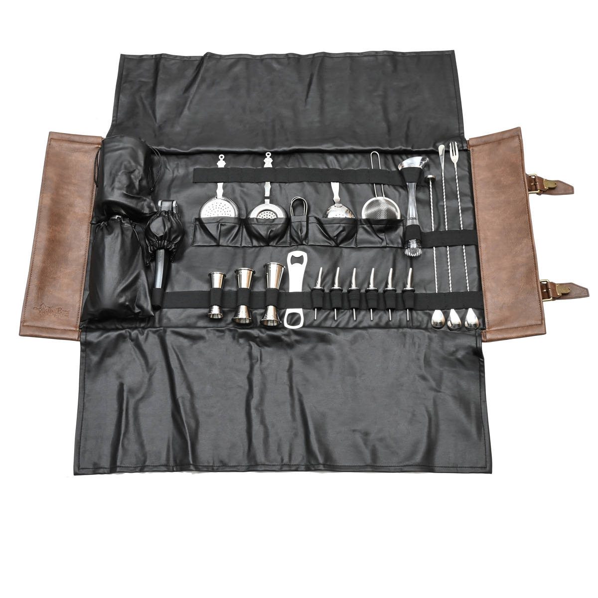 Barrolle mit Cocktail Shaker Set Deluxe | Braun