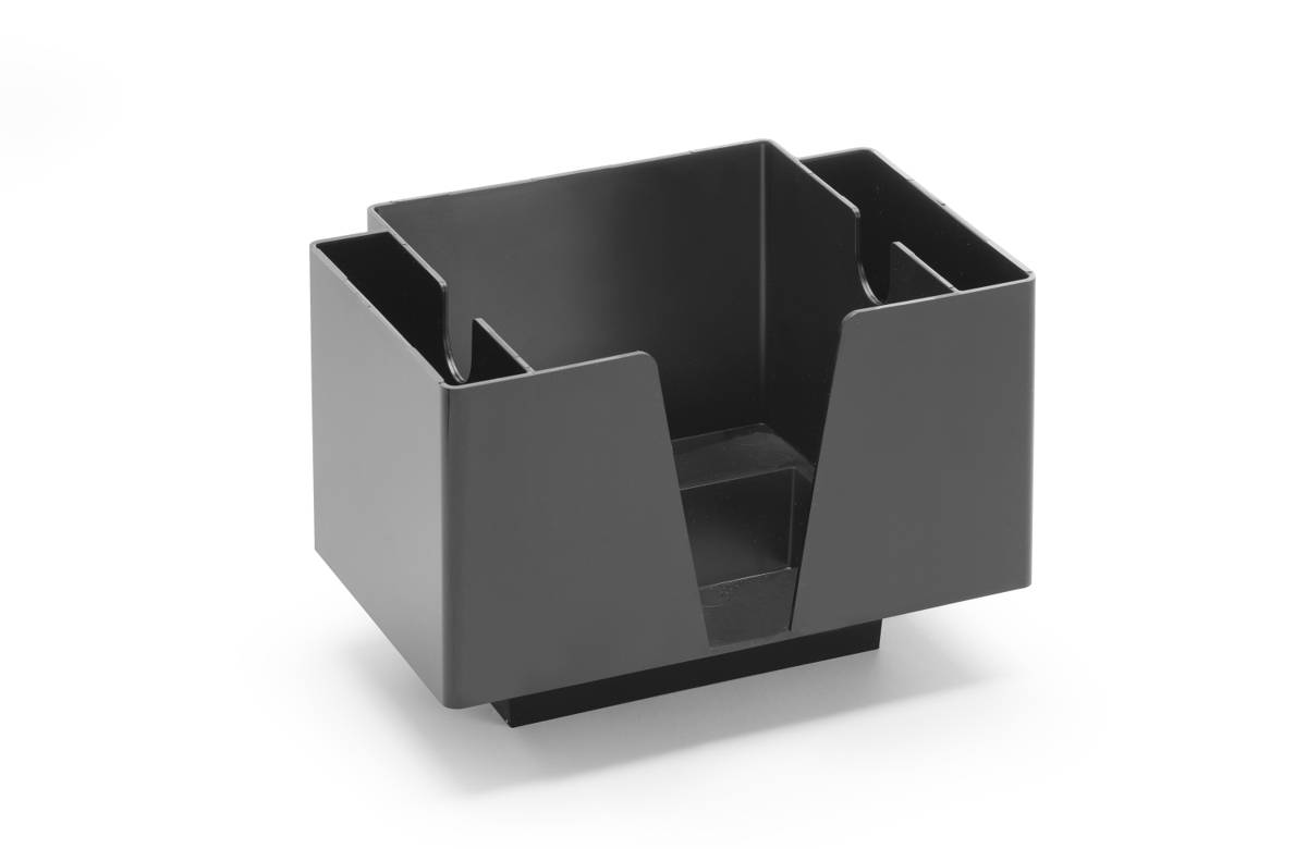 Schwarzer Bar Caddy mit drei Fächern