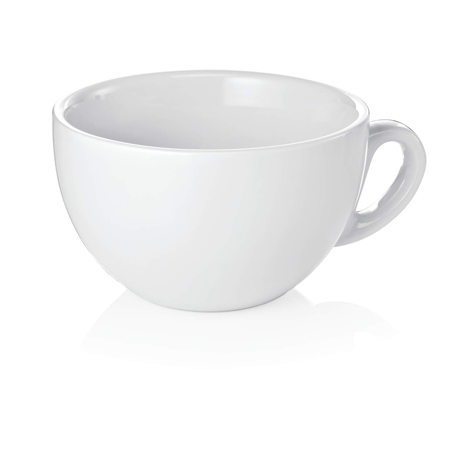Cappuccino Tasse groß - Italia White | Weiß - 280 ml (6 Stk)