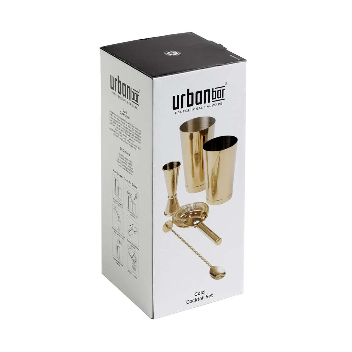 Cocktail Shaker Set 5-teilig - Geschenkbox | Gold