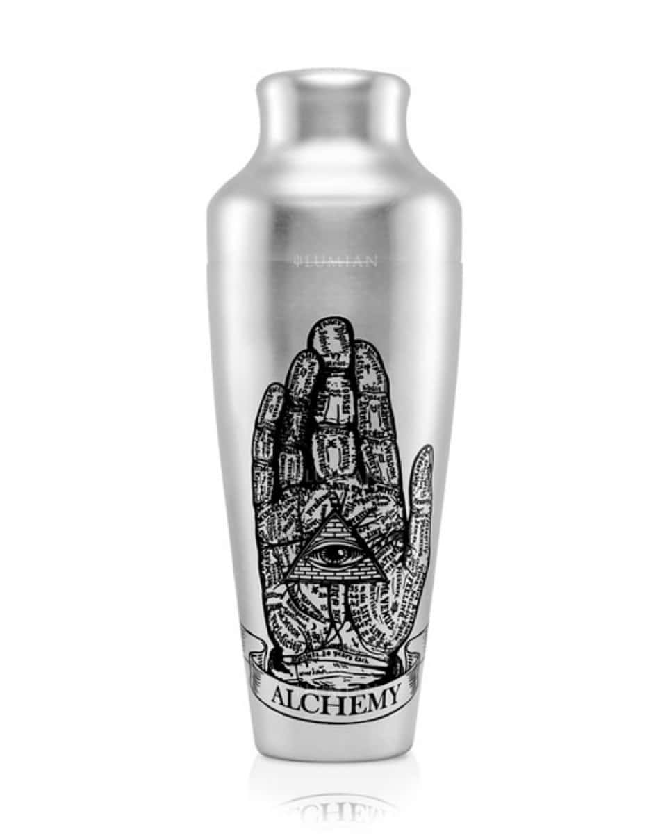 French Cocktailshaker Chrono, Destiny-Tattoo-Style French Cocktailshaker Chrono mi Verzierungen im Destiny-Tattoo-Stil