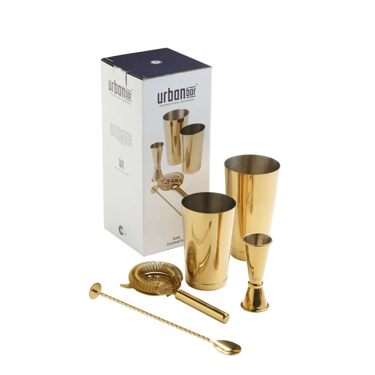 Cocktail Shaker Set 5-teilig - Geschenkbox | Gold