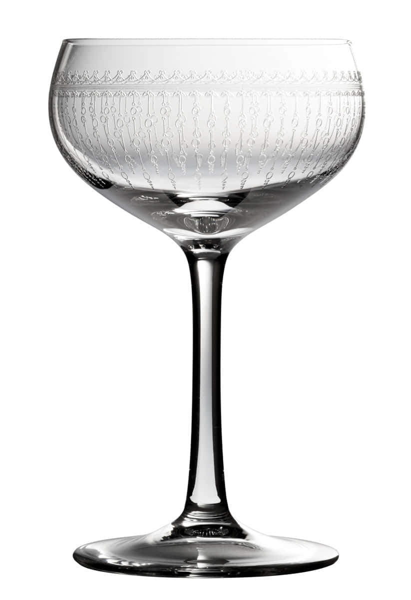 Retro Coupe Cocktailglas mit Verzierung