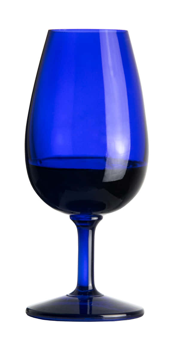 Whiskyglas in Blau für Blindverkostung