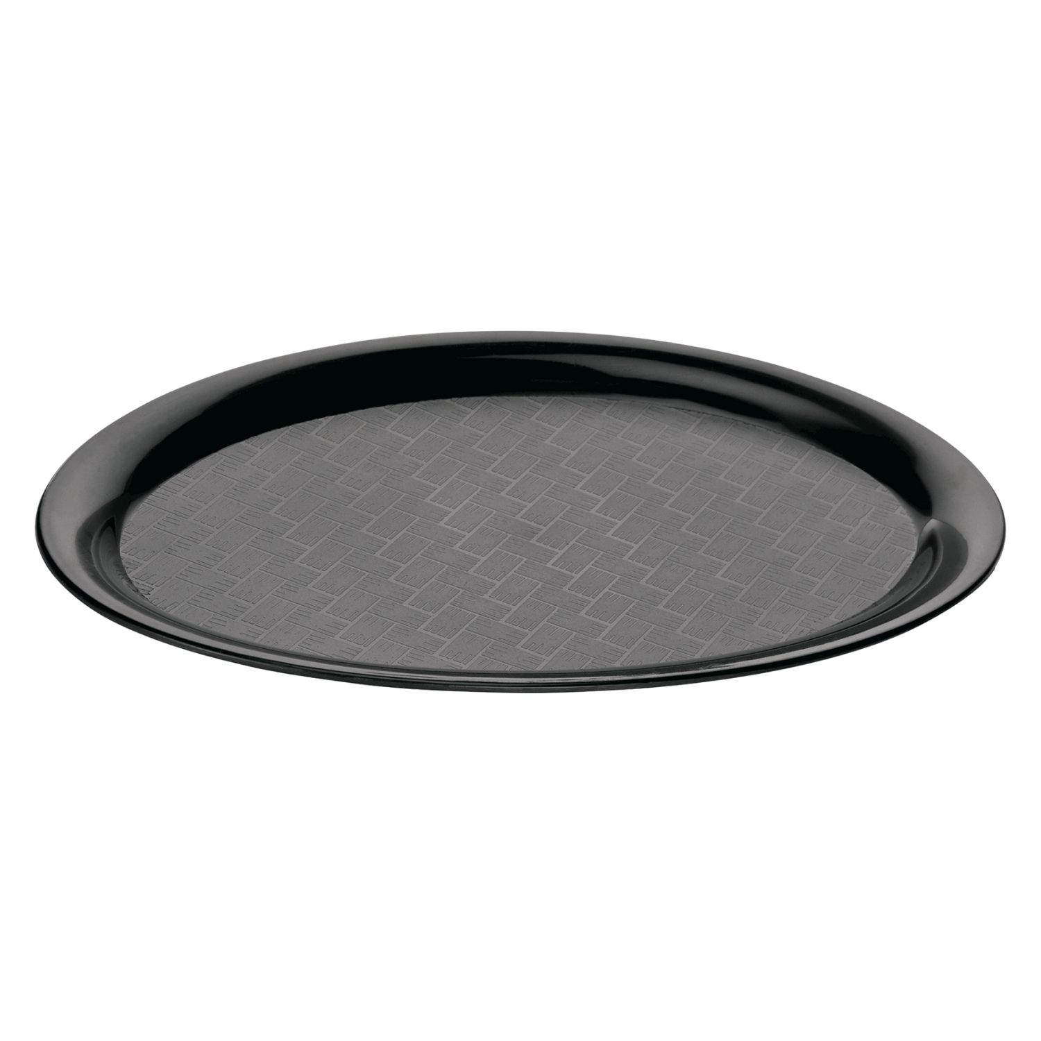 Serviertablett oval - rutschfest | schwarz - 29 x 22 cm