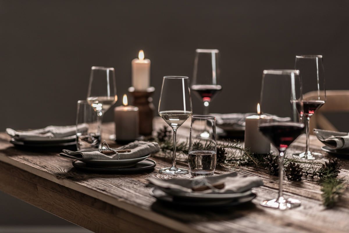 Präsentation: Weingläser Pure Belfesta von Schott Zwiesel Gedeckter Tisch mit Weingläsern Pure Belfesta von Schott Zwiesel